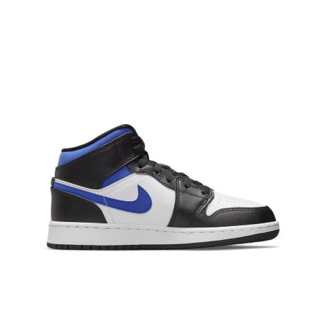 Jordan 1 Mid White Black Racer Blue (GS)