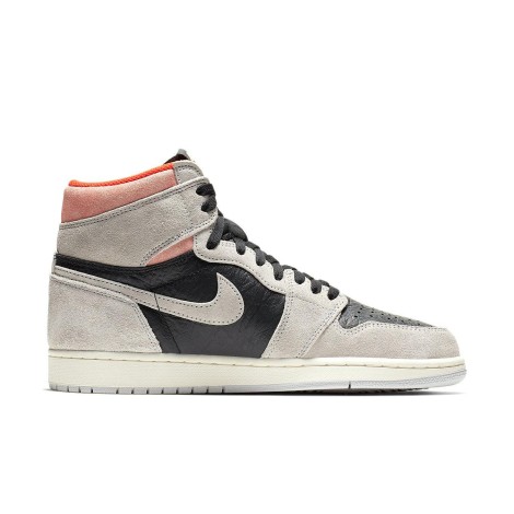 Jordan 1 Retro High Neutral Grey Hyper Crimson