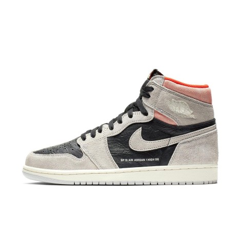 Jordan 1 Retro High Neutral Grey Hyper Crimson