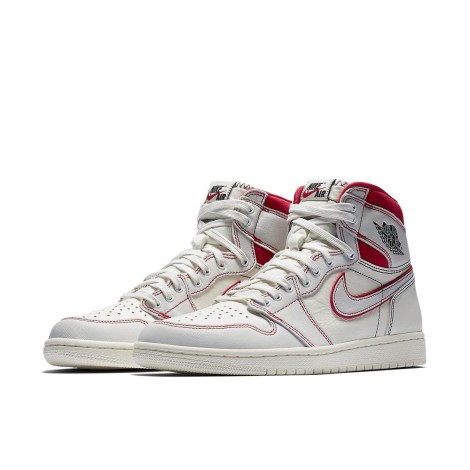 Jordan 1 Retro High Phantom Gym Red