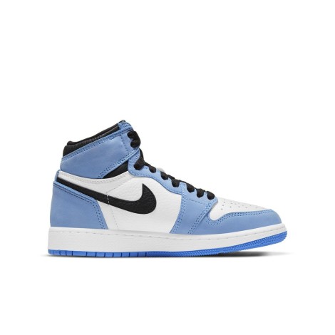 Jordan 1 Retro High White University Blue Black (GS)