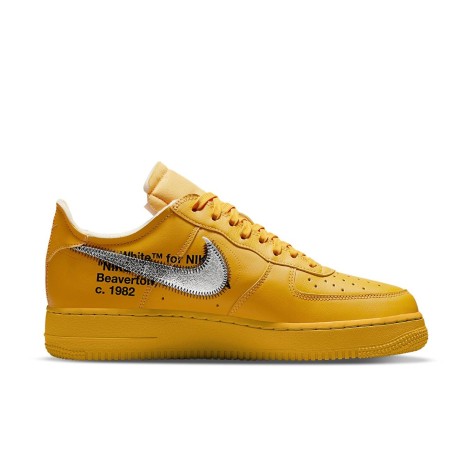 Nike Air Force 1 Low Off-White University Gold Metallic Silver