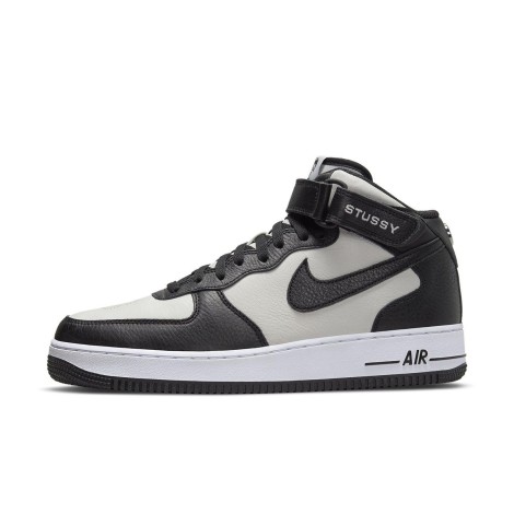 Nike Air Force 1 Mid Stussy Light Bone Black