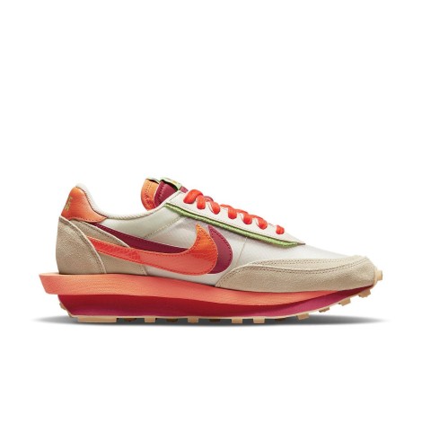 Nike LD Waffle sacai CLOT Net Orange Blaze