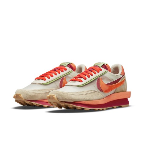 Nike LD Waffle sacai CLOT Net Orange Blaze