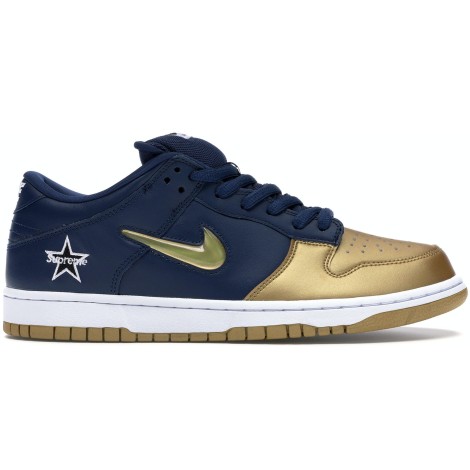 Nike SB Dunk Low Supreme Jewel Swoosh Gold