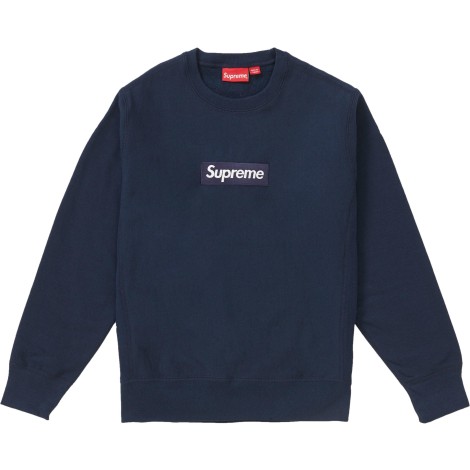 Supreme Box Logo Crewneck (FW18) Navy