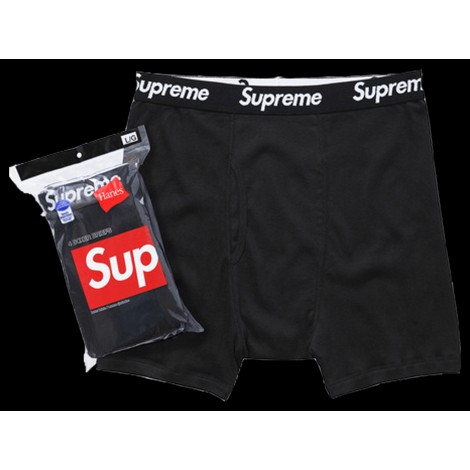 Supreme Hanes Boxer Briefs Black