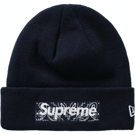 Supreme New Era Box Logo Beanie (FW19) Navy