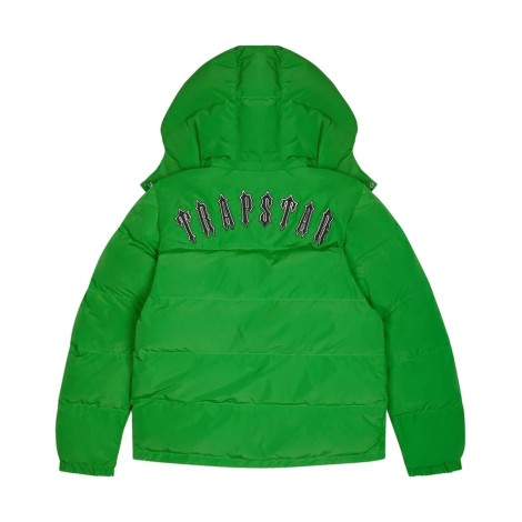 Trapstar Irongate Detachable Hooded Puffer Jacket Green