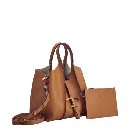 TOD'S SHOPPING BAG T TIMELESS IN PELLE MINI MARRONE XBWTSBA9100Q8ES410