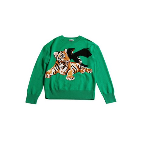 Maglione in lana con tigre