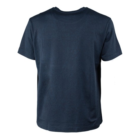 T-shirt blu con fantasia