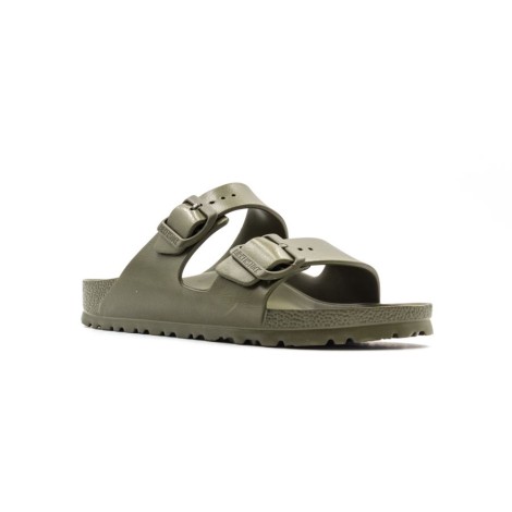 Ciabatta Donna Khaki BIRKENSTOCK Pelle