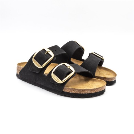 Ciabatta Donna BIG BUCKLE BLACK BIRKENSTOCK Pelle