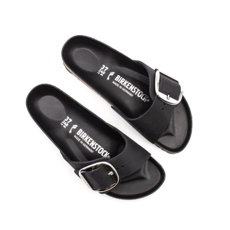 Ciabatta Donna BUCKLE BLACK BIRKENSTOCK Pelle