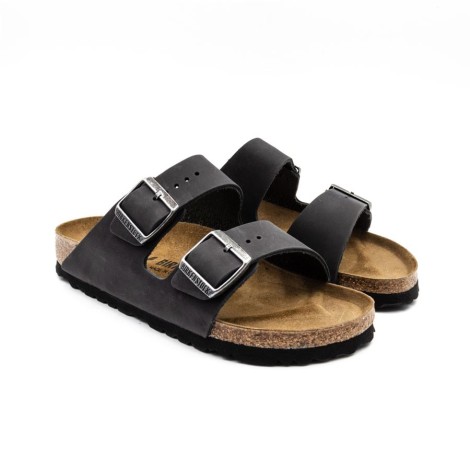 Ciabatta Unisex Black BIRKENSTOCK Pelle