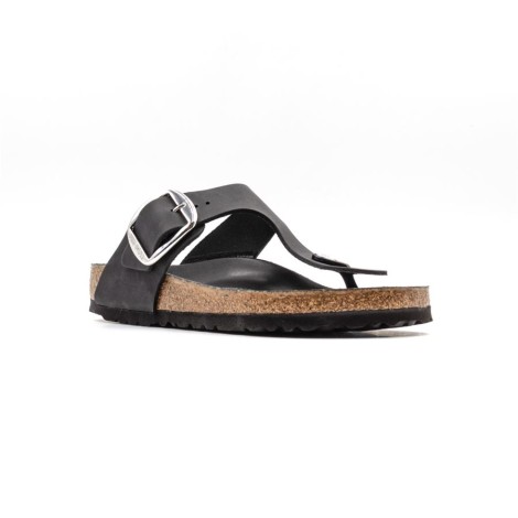 Ciabatta Donna BUCKLE BLACK BIRKENSTOCK Pelle