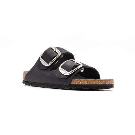 Ciabatta Donna BUCKLE BLACK BIRKENSTOCK Pelle