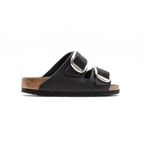 Ciabatta Donna BUCKLE BLACK BIRKENSTOCK Pelle