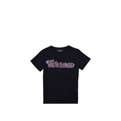 T-SHIRT LOGO VERSACE CON CRISTALLI