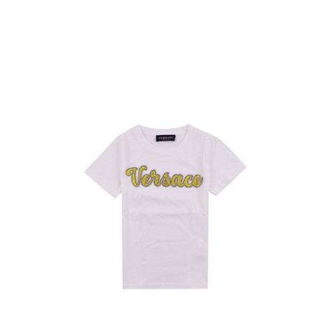 T-SHIRT LOGO VERSACE CON CRISTALLI