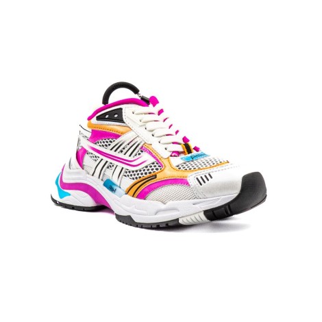 Sneakers Donna FUXIA/WHITE/TURQUOISE ASH Pelle