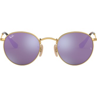 Round Flat Lenses RB3447 gold lilac