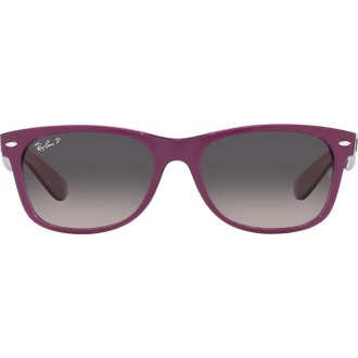 New Wayfarer RB2132 6606M3 matte violet on transparent vi