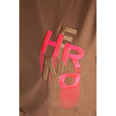 HERNO T-shirt in interlook jersey con ricamo<BR/>