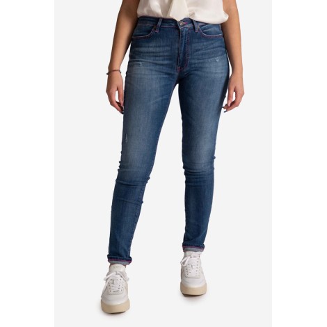 DONDUP Denim Pantalone Iris con filo colorato