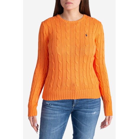 POLO RALPH LAUREN Maglia a girocollo in cotone a trecce