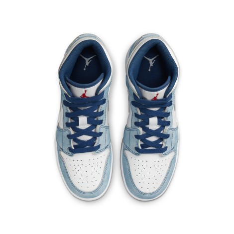 Jordan 1 Mid SE French Blue Light Steel (GS)