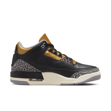 Jordan 3 Retro Black Cement Gold (W)