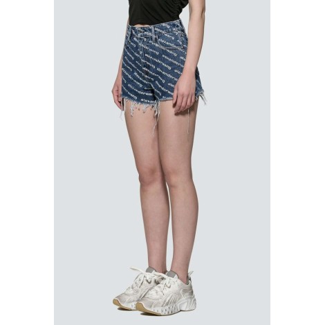 ALEXANDER WANG Shorts denim con logo