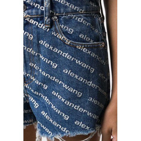 ALEXANDER WANG Shorts denim con logo