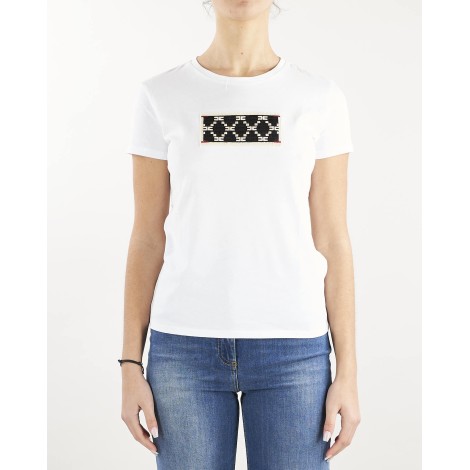 ELISABETTA FRANCHI T-shirt girocollo con logo Elisabetta Franchi