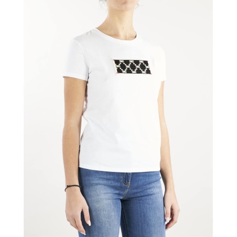 ELISABETTA FRANCHI T-shirt girocollo con logo Elisabetta Franchi