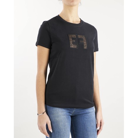 ELISABETTA FRANCHI T-shirt girocolo con logo Elisabetta Franchi