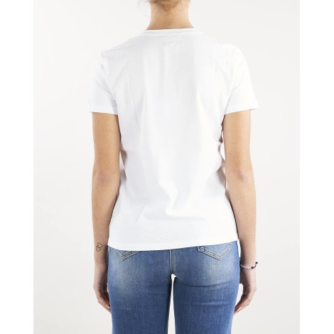 ELISABETTA FRANCHI T-shirt girocollo con placca logo Elisabetta Franchi