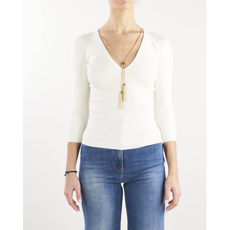 ELISABETTA FRANCHI Maglia con scollo a V Elisabetta Franchi