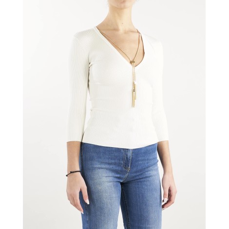 ELISABETTA FRANCHI Maglia con scollo a V Elisabetta Franchi