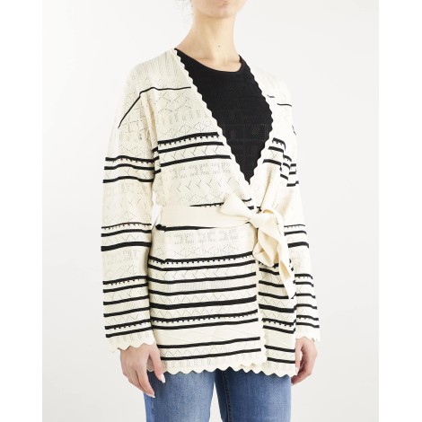 ELISABETTA FRANCHI Cardigan morbido crochet Elisabetta Franchi