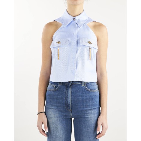 ELISABETTA FRANCHI Camicia cropped smanicata dalla linea boxy Elisabetta Franchi