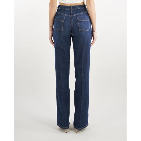 ELISABETTA FRANCHI Pantalone jeans palazzo Elisabetta Franchi