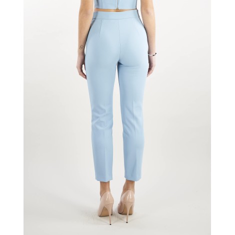 ELISABETTA FRANCHI Pantalone dalla vestibilità affusolata in crepe doppio stretch Elisabetta Franchi