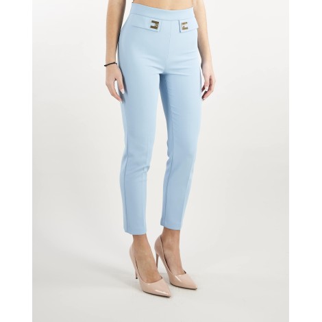 ELISABETTA FRANCHI Pantalone dalla vestibilità affusolata in crepe doppio stretch Elisabetta Franchi