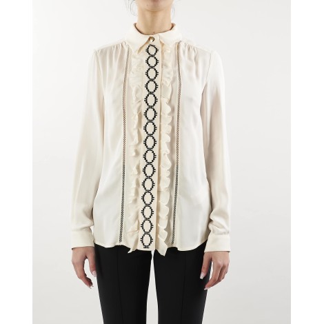 ELISABETTA FRANCHI Camicia in georgette pattern losanga Elisabetta Franchi