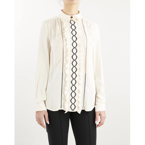 ELISABETTA FRANCHI Camicia in georgette pattern losanga Elisabetta Franchi