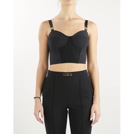 ELISABETTA FRANCHI Top con tagli a bustier Elisabetta Franchi